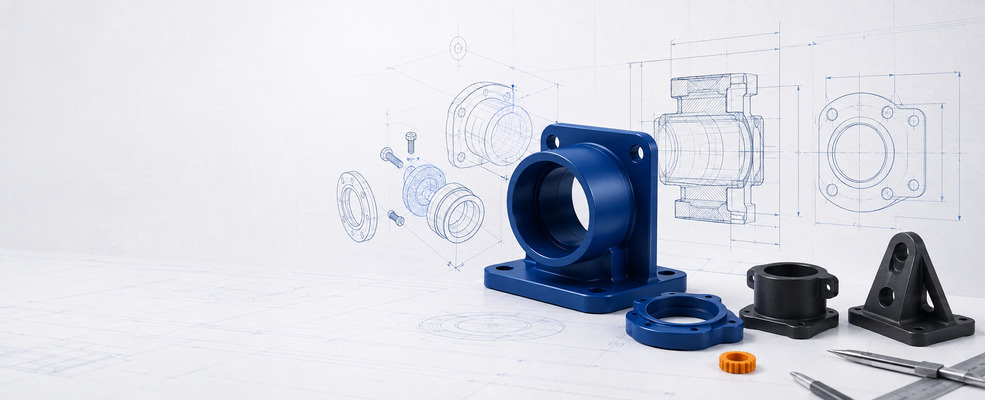 Technisches 3D-Druck-Bauteil